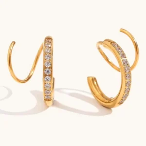 Faux Piercing Hoops (studded)