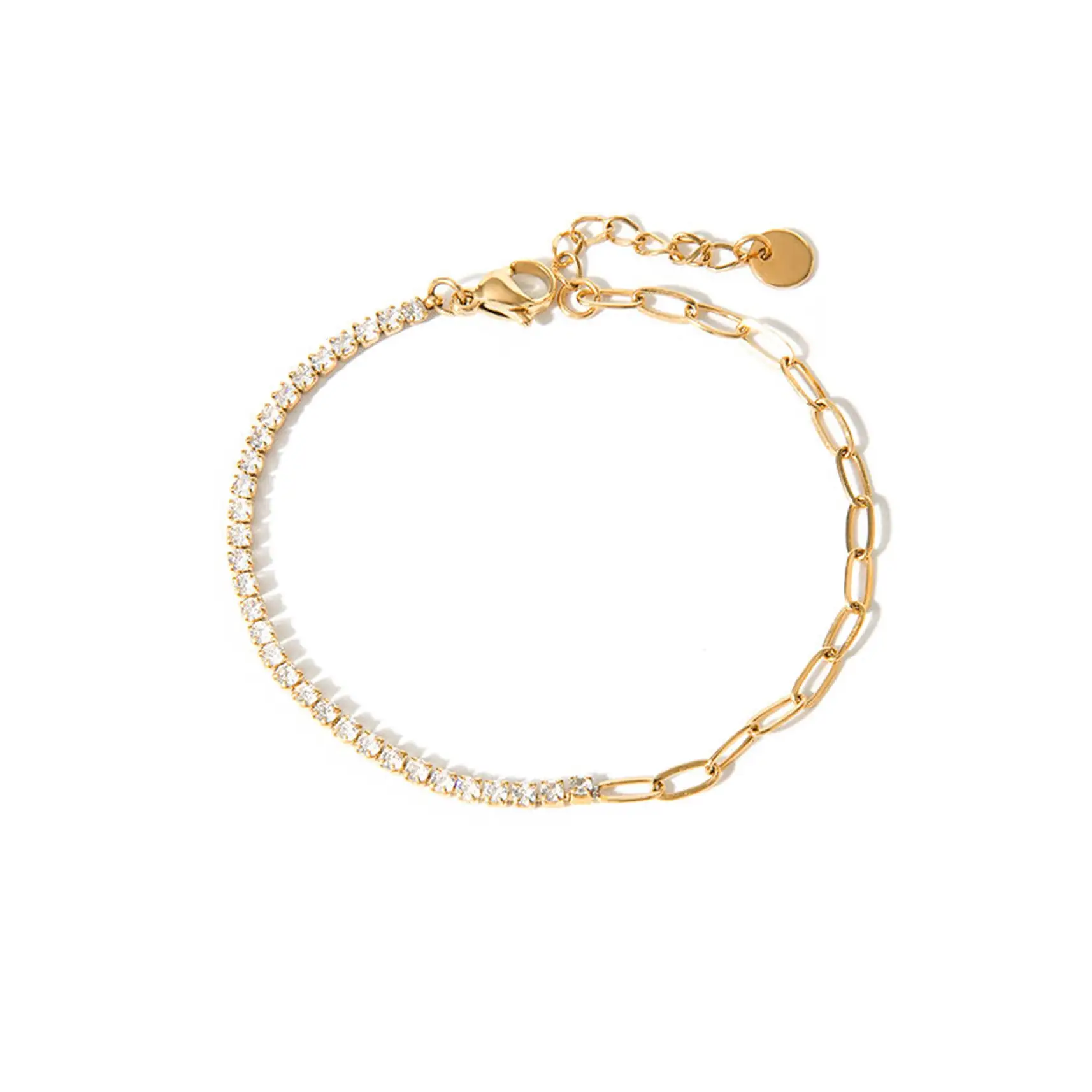 Paperclip Diamante Bracelet