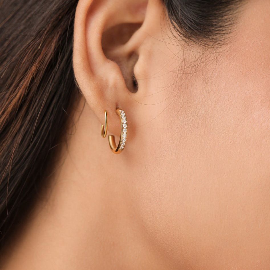 Faux Piercing Hoops (studded)