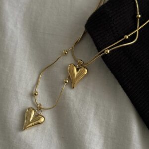 Amber Heart Necklace