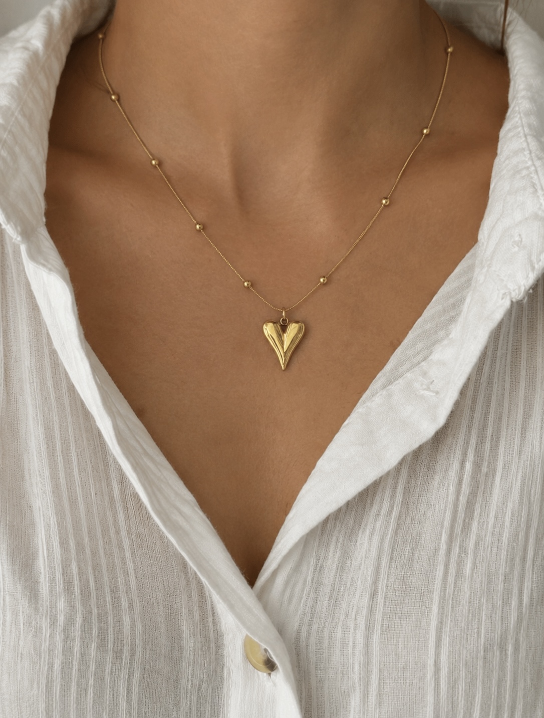 Amber Heart Necklace