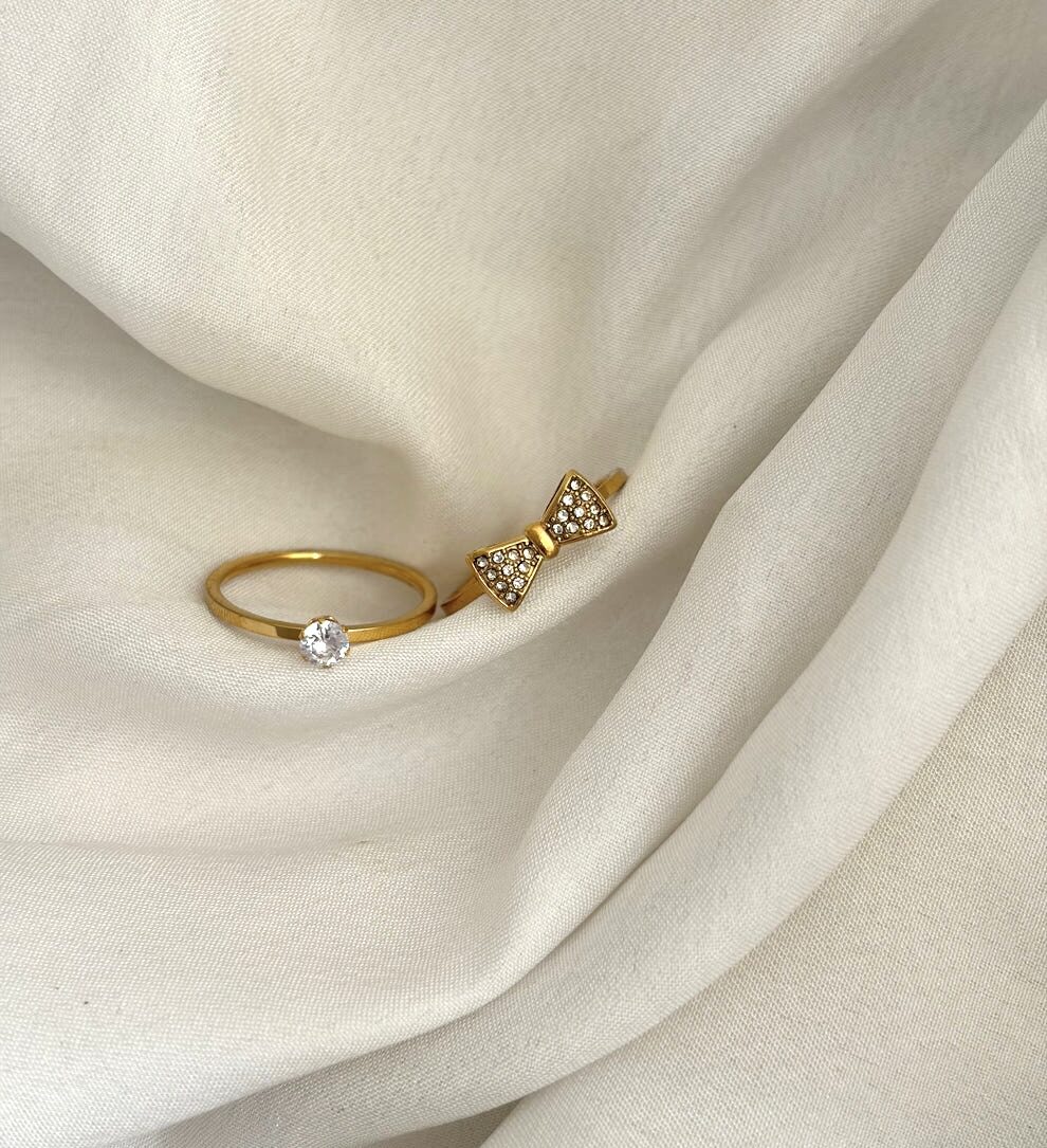 Selena Bow Ring Set