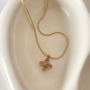 Pink Daisy Necklace