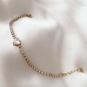 Heart Tennis Bracelet