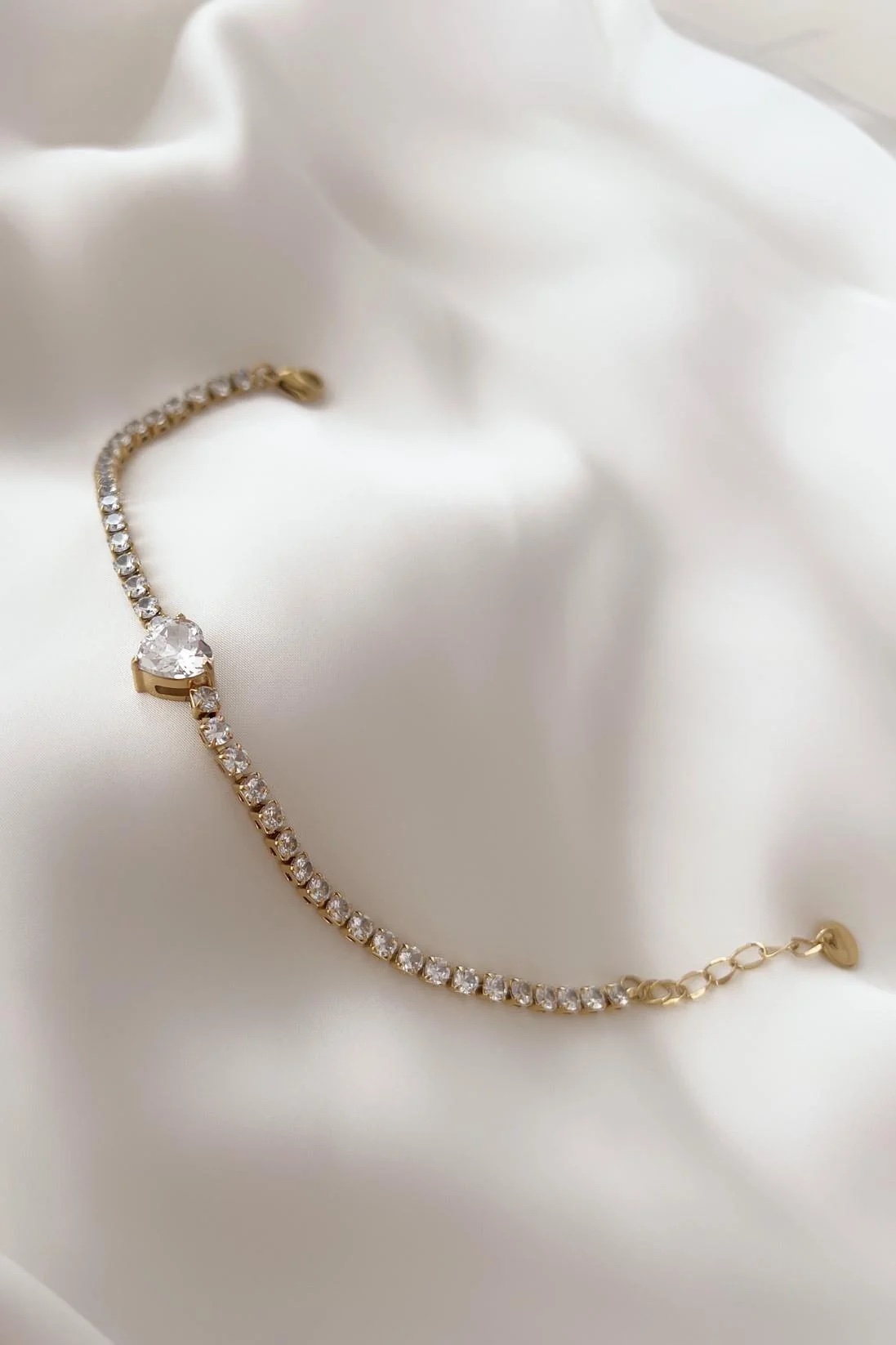 Heart Tennis Bracelet