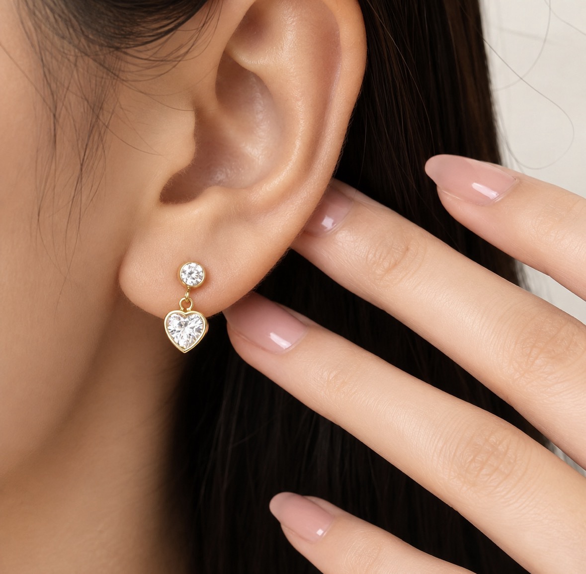 Darla Heart Drop Earrings