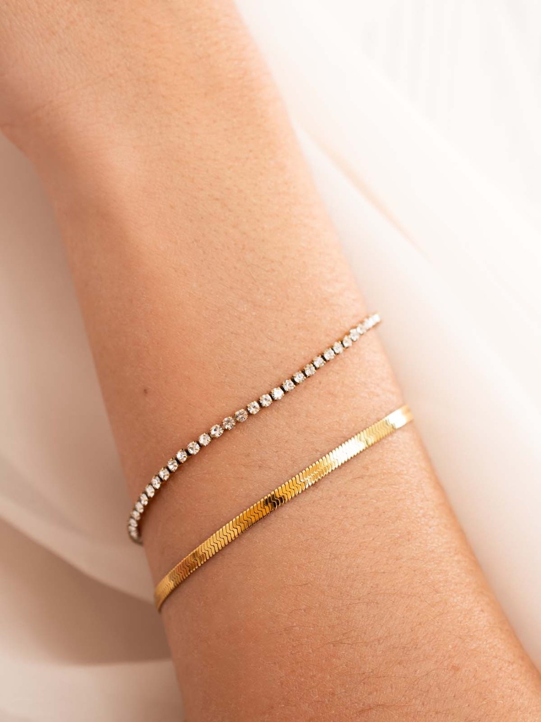 Double Layered Tennis Bracelet