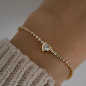 Liana Heart Tennis Bracelet